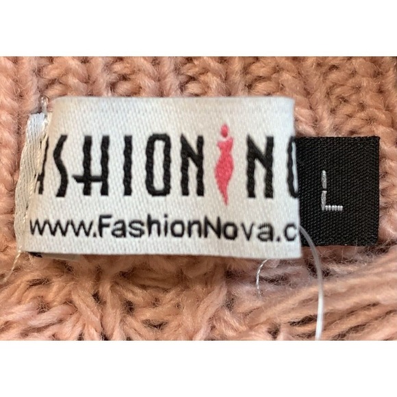 NWT Women’s Open Knit Sweater Jumper Crop Distressed Women’s Sz L Barbie Y2K - Picture 7 of 8